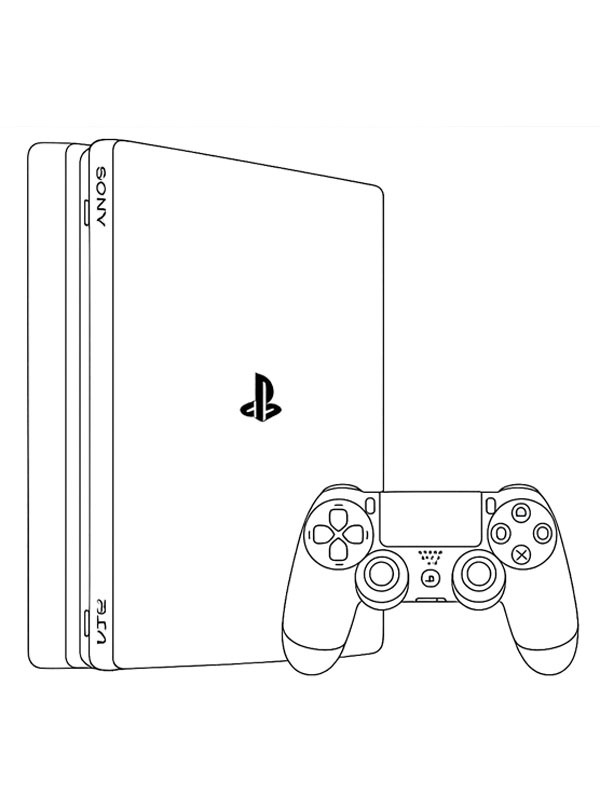 Playstation 4 Colouring page