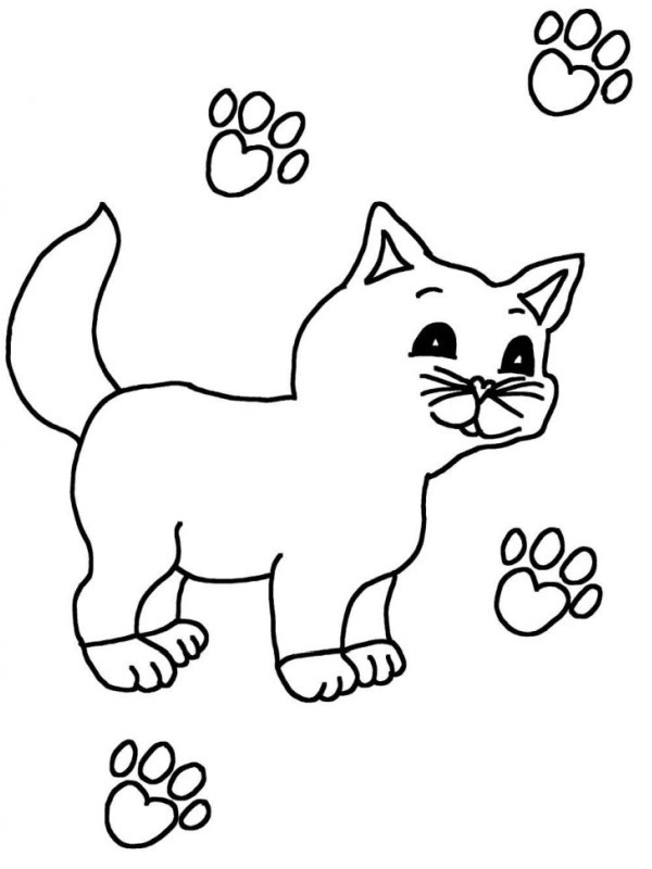 Kitten Colouring page