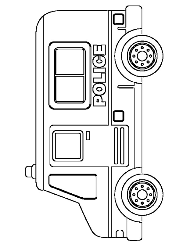 Police van Colouring page