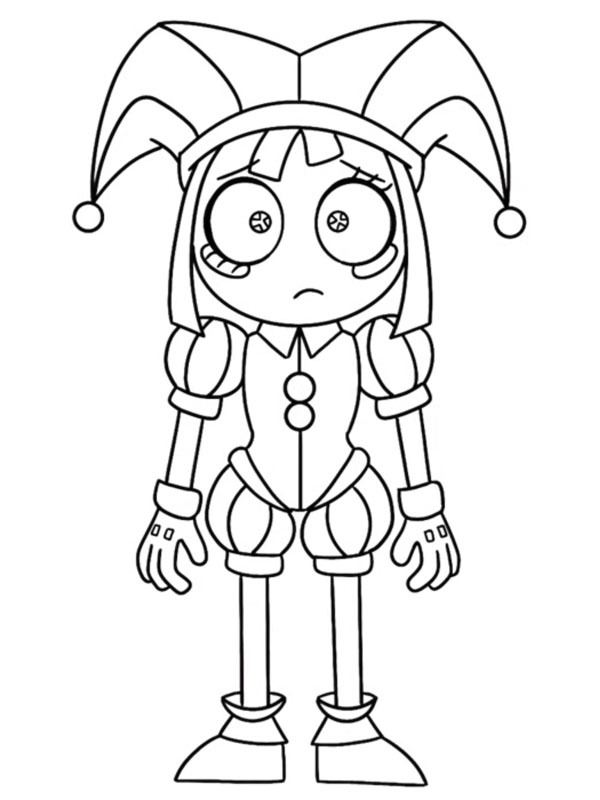Pomni The Amazing Digital Circus Colouring page