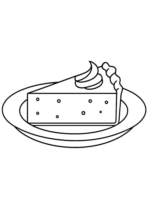 Pumpkin pie Colouring page