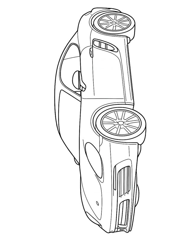 Porsche 718 Cayman Colouring page