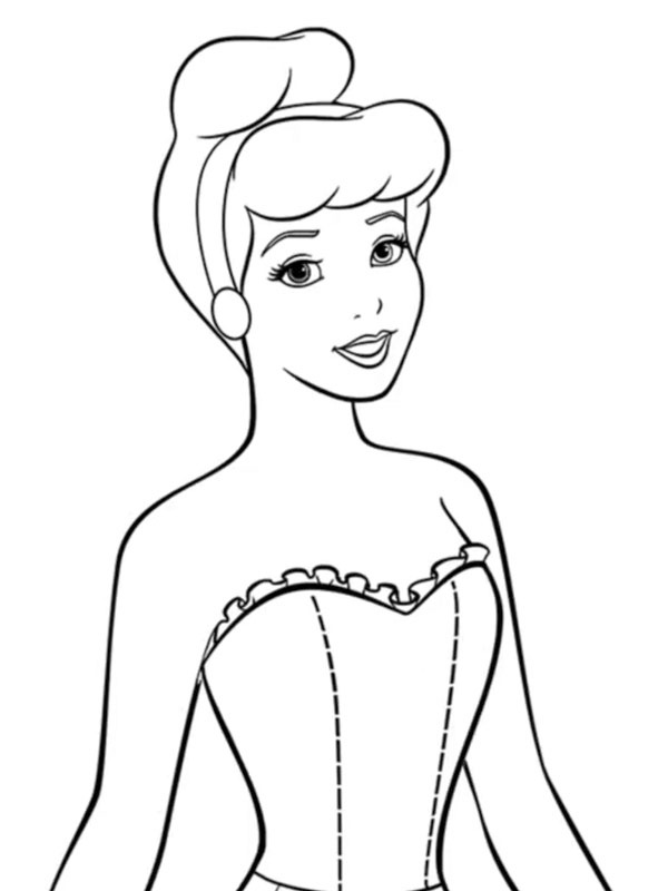 Princess Cinderella Colouring page