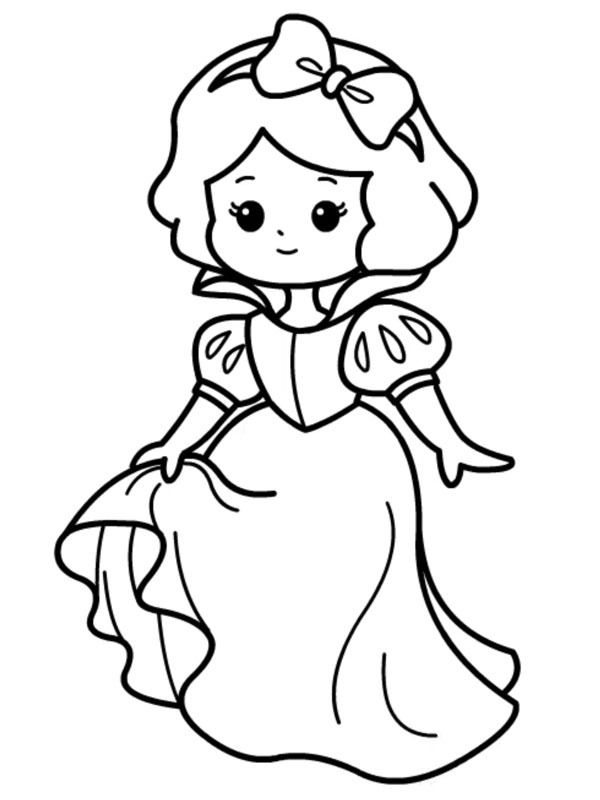 Princess Snow White Colouring page