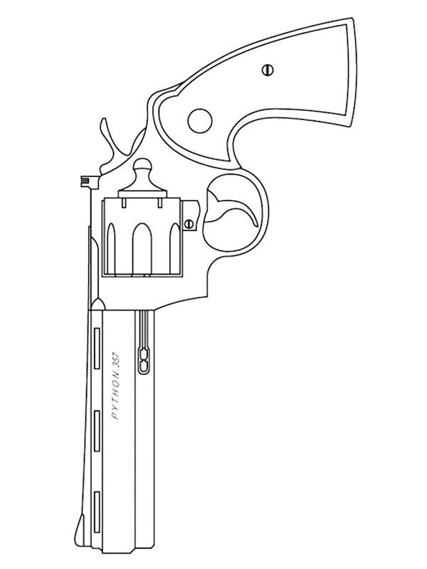 Python 357 Magnum Colouring page