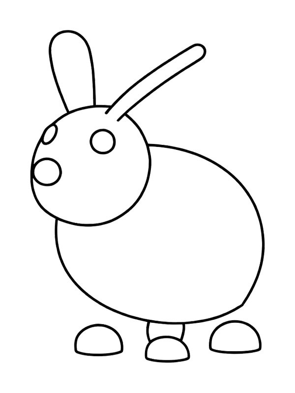Rabbit (Adopt Me!) Colouring page