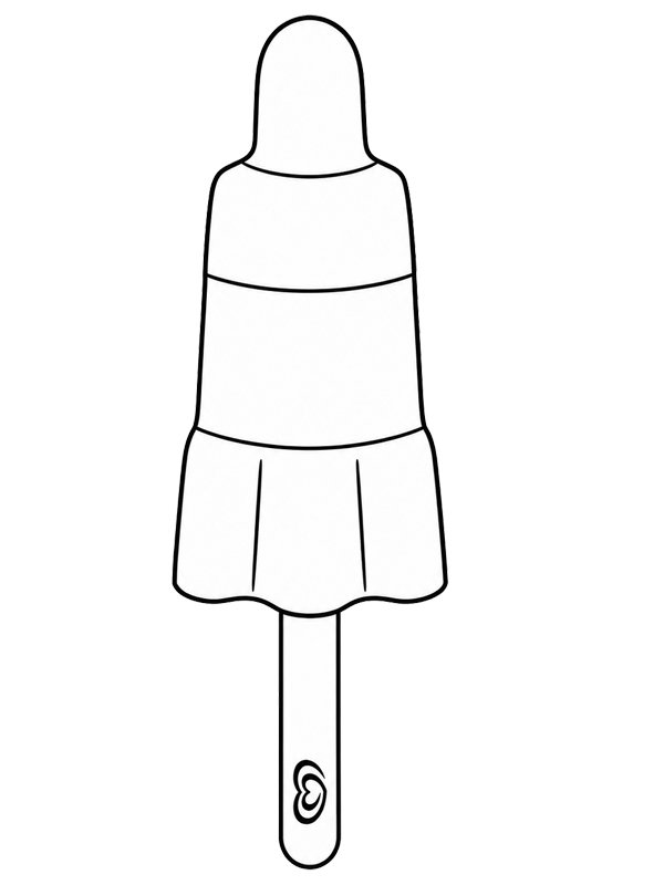 Rocket ice lolly Colouring page
