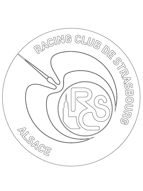 RC Strasbourg Alsace Colouring page