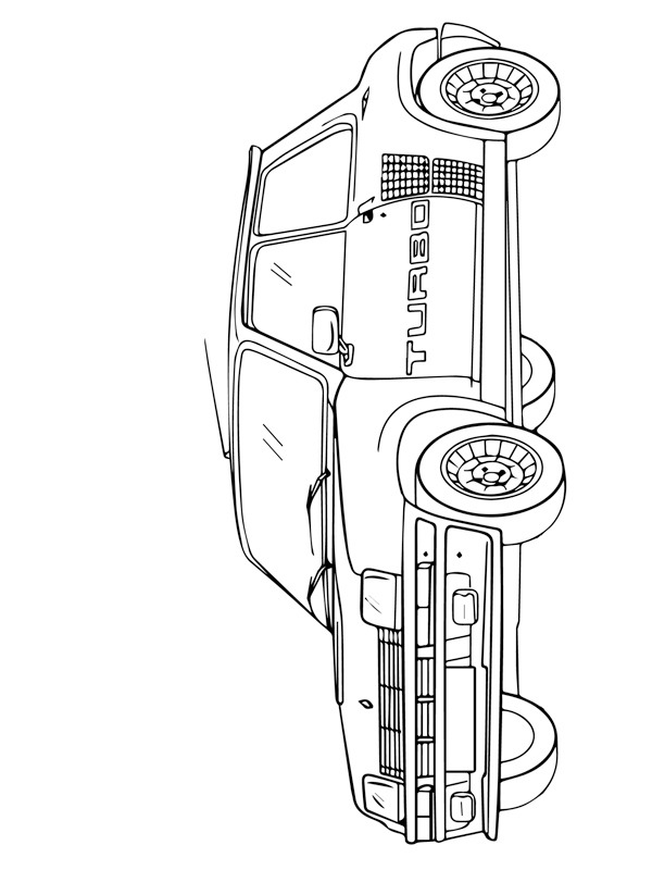 Renault 5 turbo Colouring page