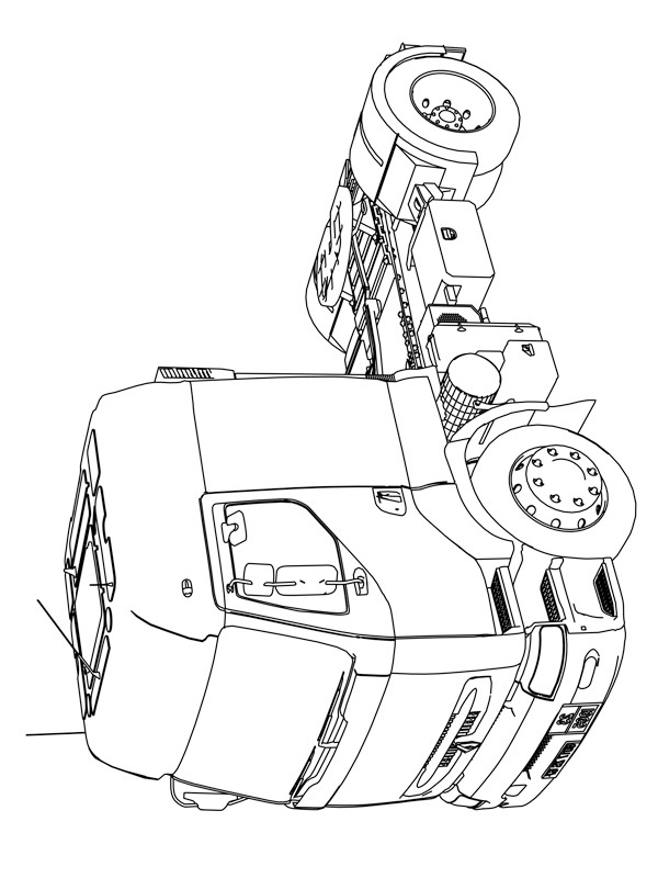 Renault semi truck Colouring page