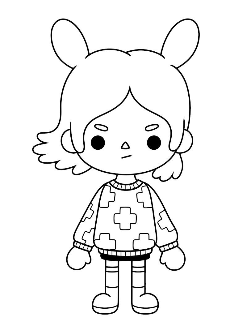 Rita (Toca Boca) Colouring page