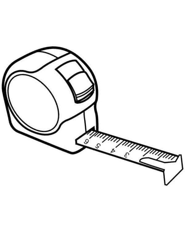 Tape Measure Colouring page