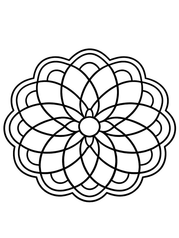 Round mandala Colouring page