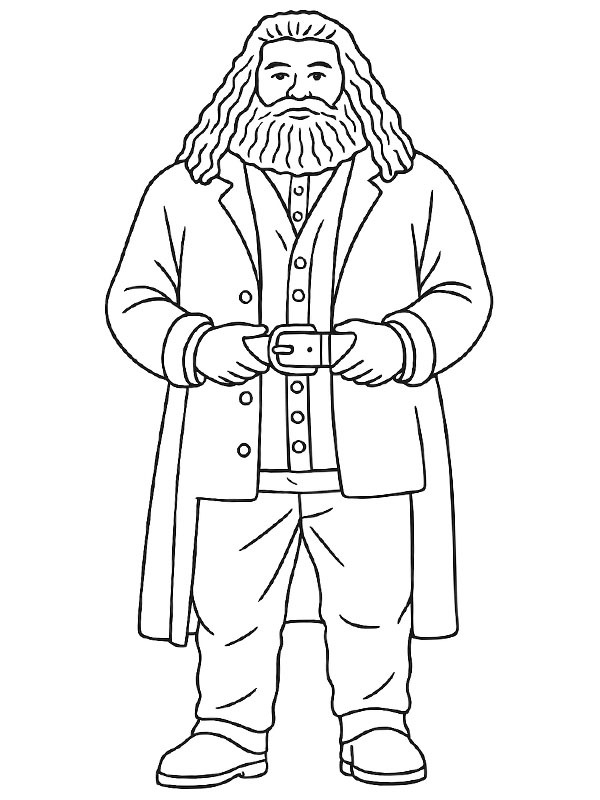 Rubeus Hagrid (Harry Potter) Colouring page Rubeus Hagrid (Harry Potter) Colouring page