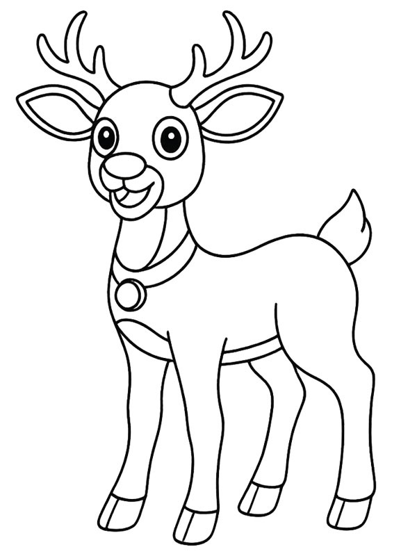 Rudolph Red Nosed Reindeer Colouring page