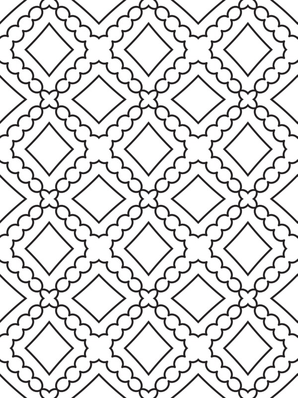 Diamond mandala Colouring page