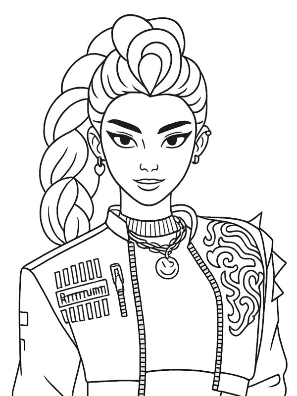 Rumi (KPop Demon Hunters) Colouring page