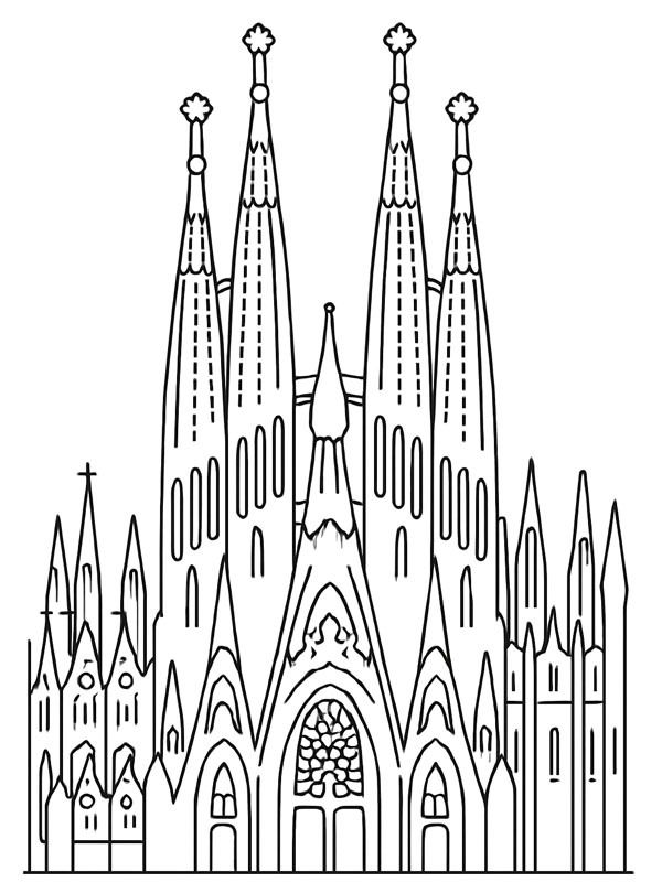 Sagrada Familia Colouring page