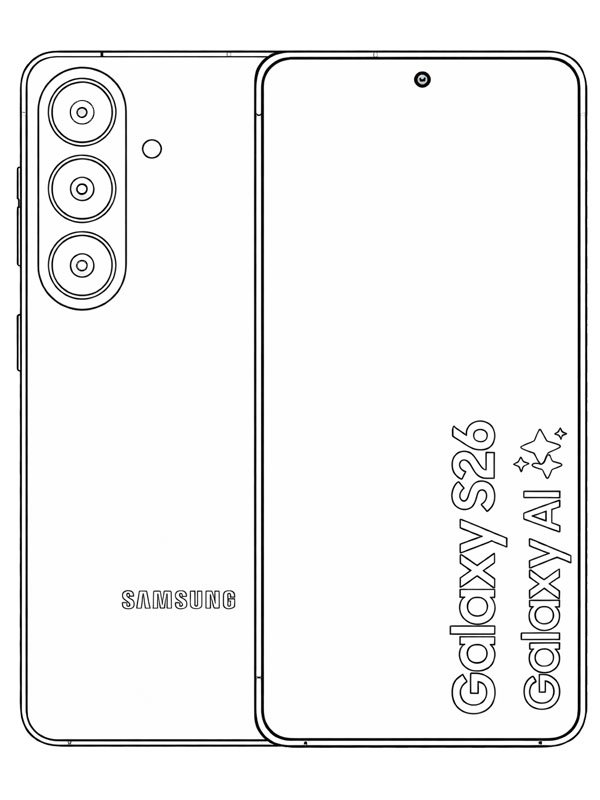 Samsung Galaxy S26 Colouring page