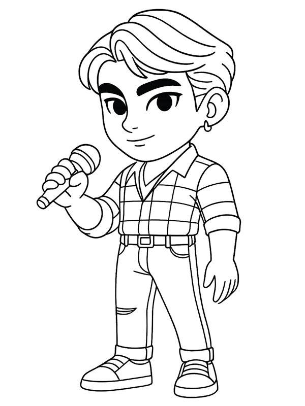 Cute Jinu (Saja boys) Colouring page Cute Jinu (Saja boys) Colouring page