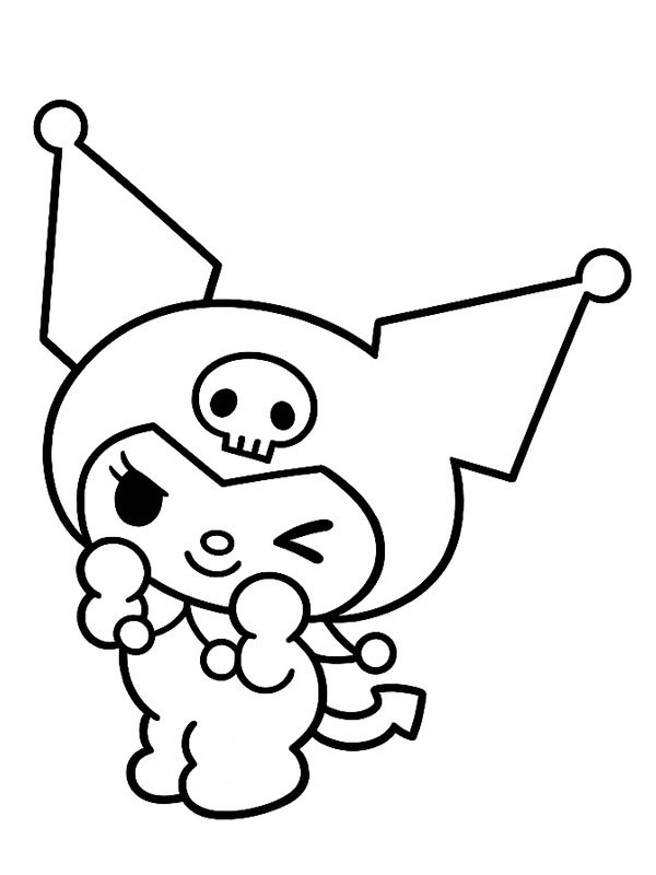 Cute Kuromi Colouring page