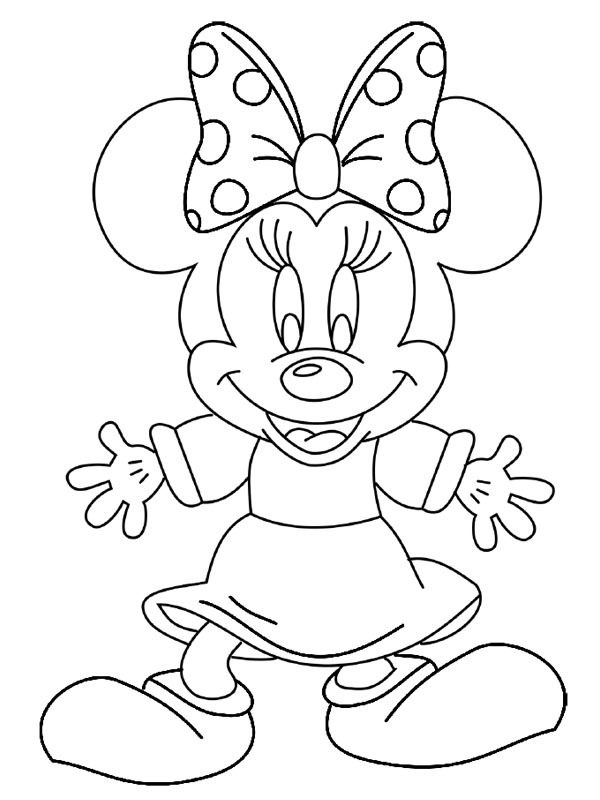 Cute Minnie Mouse Colouring page