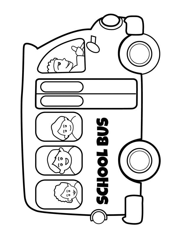 Schoolbus Colouring page