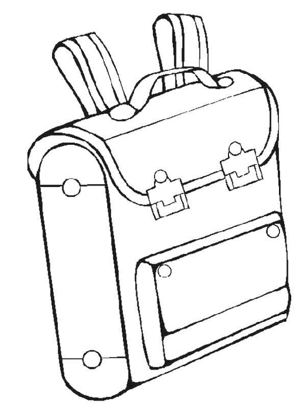school bag Colouring page