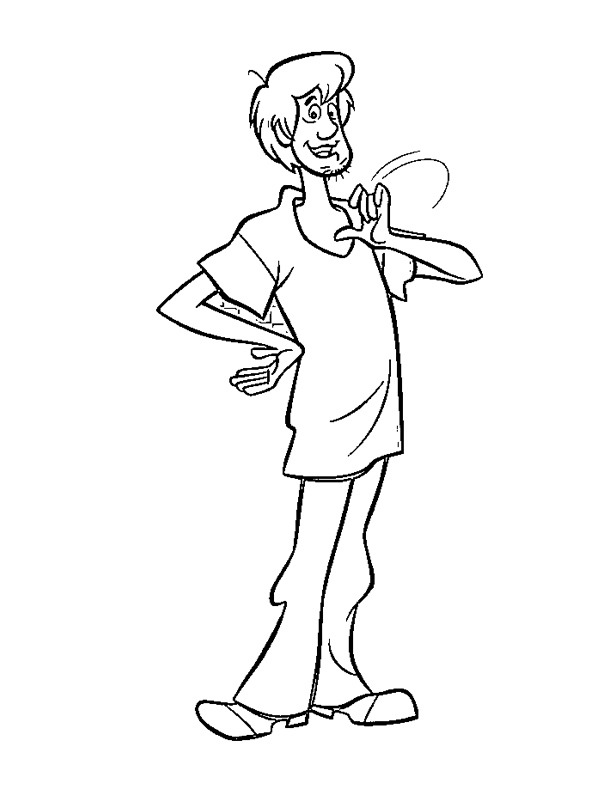 Shaggy Rogers Colouring page