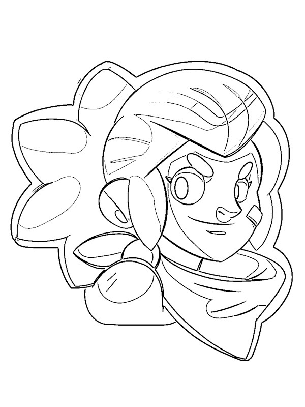 Shelly brawl stars Colouring page