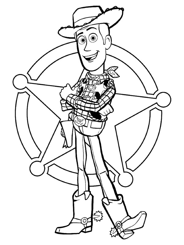 Woody (Toy Story) Colouring page