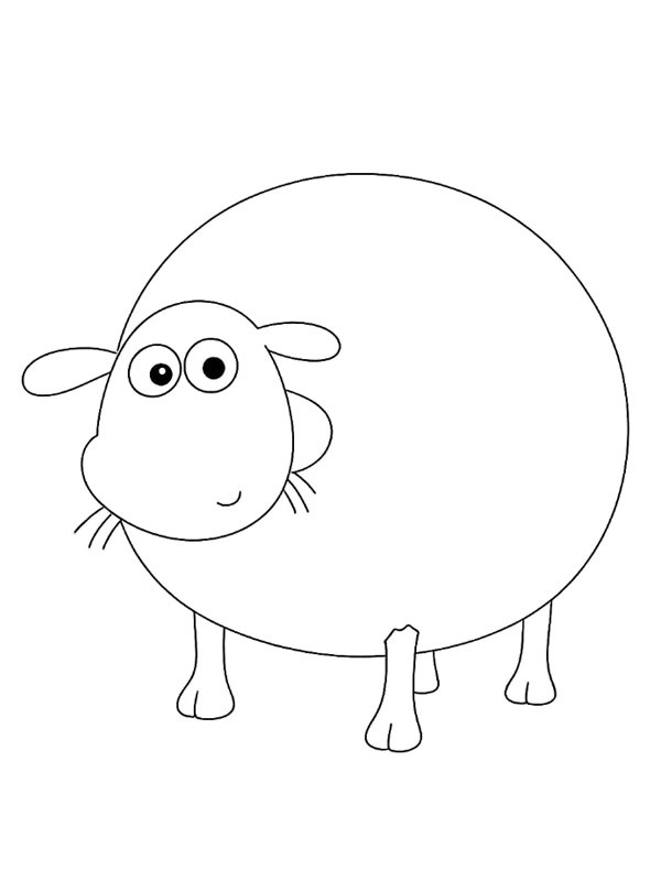 Shirley (Shaun the Sheep) Colouring page
