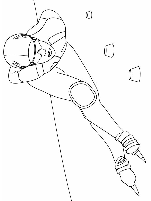 Short-track speed skating Colouring page
