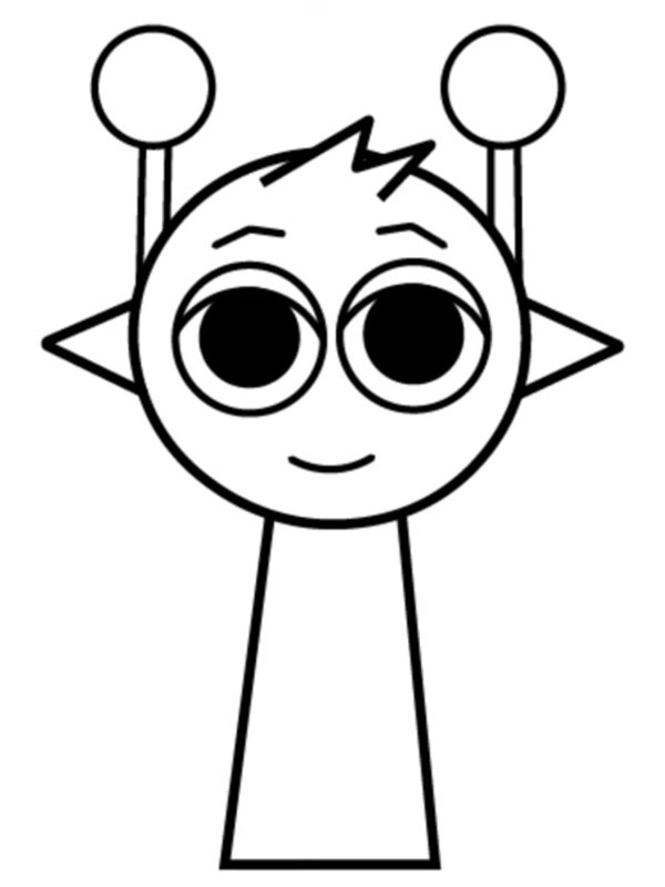 Simon Incredibox Sprunki Colouring page Simon Incredibox Sprunki Colouring page