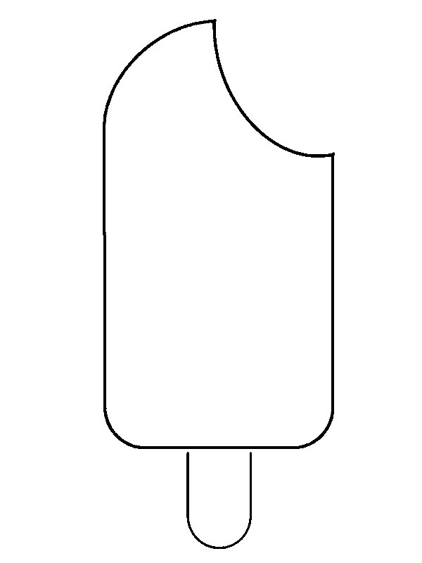 Simple ice cream Colouring page