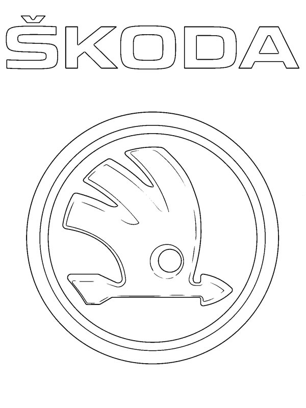 Škoda logo Colouring page