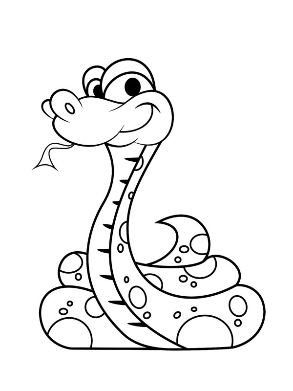 Snake Colouring page