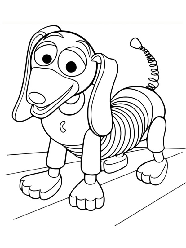 Slinky Dog Colouring page