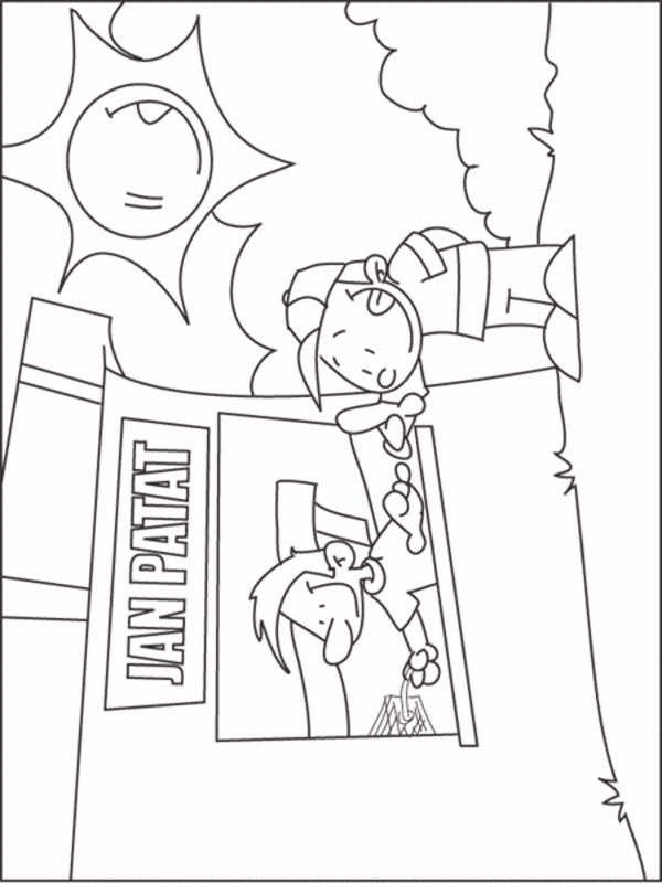 Food concession Colouring page