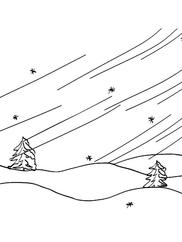 Snowstorm Colouring page