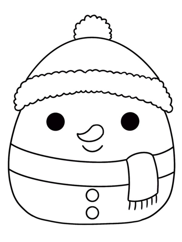 Snowman Squishmallows Colouring page