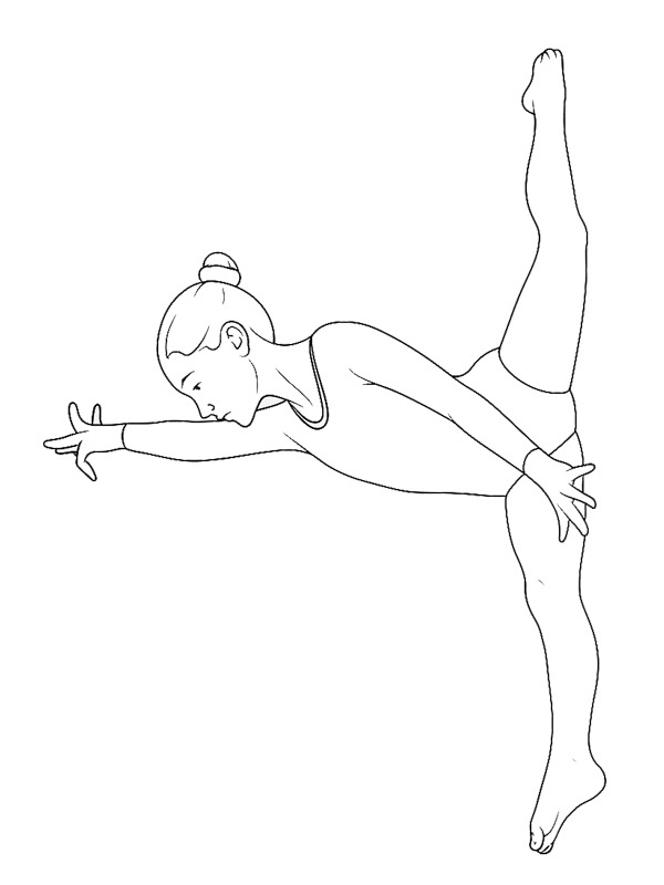 Seitspagat Colouring page