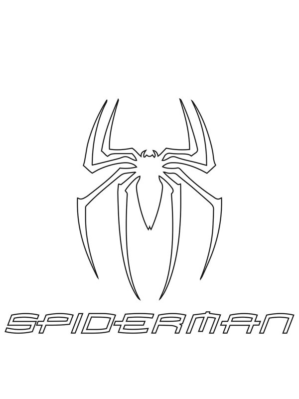 Logo Spiderman Colouring page