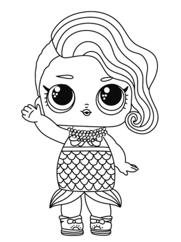 Splash Queen Colouring page