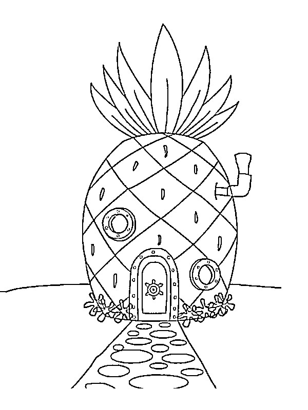 SpongeBob's house Colouring page