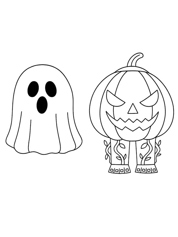 Spooky and Pumpky (Steal A Brainrot) Colouring page Spooky and Pumpky (Steal A Brainrot) Colouring page