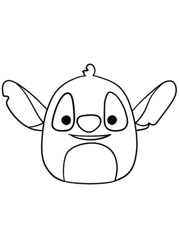 Squishmallows Stitch Colouring page