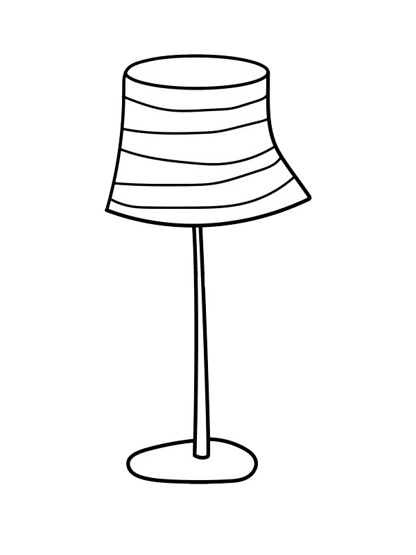 Floor lamp Colouring page