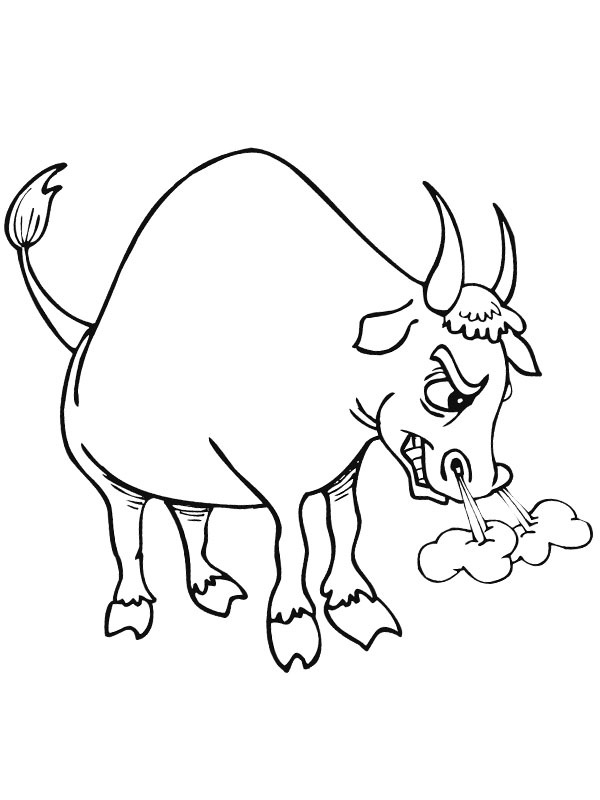 Bull Colouring page