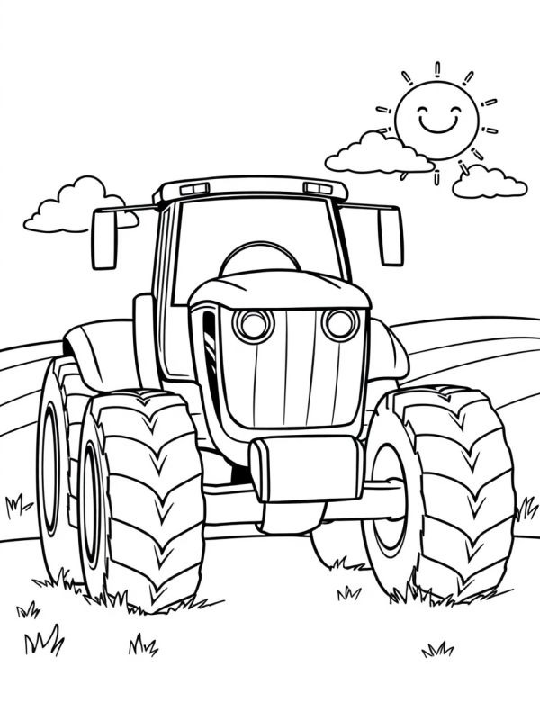 Cool John Deere tractor Colouring page